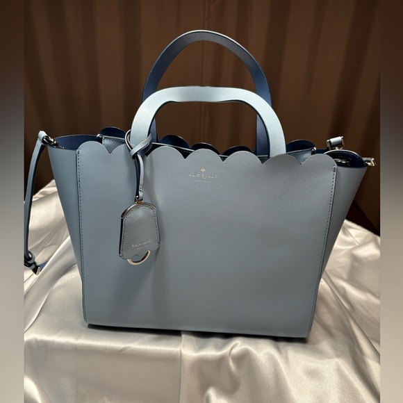 kate spade Handbags - NWOT Kate Spade Magnolia Street Mina Purse Blue Dawn Leather Satchel